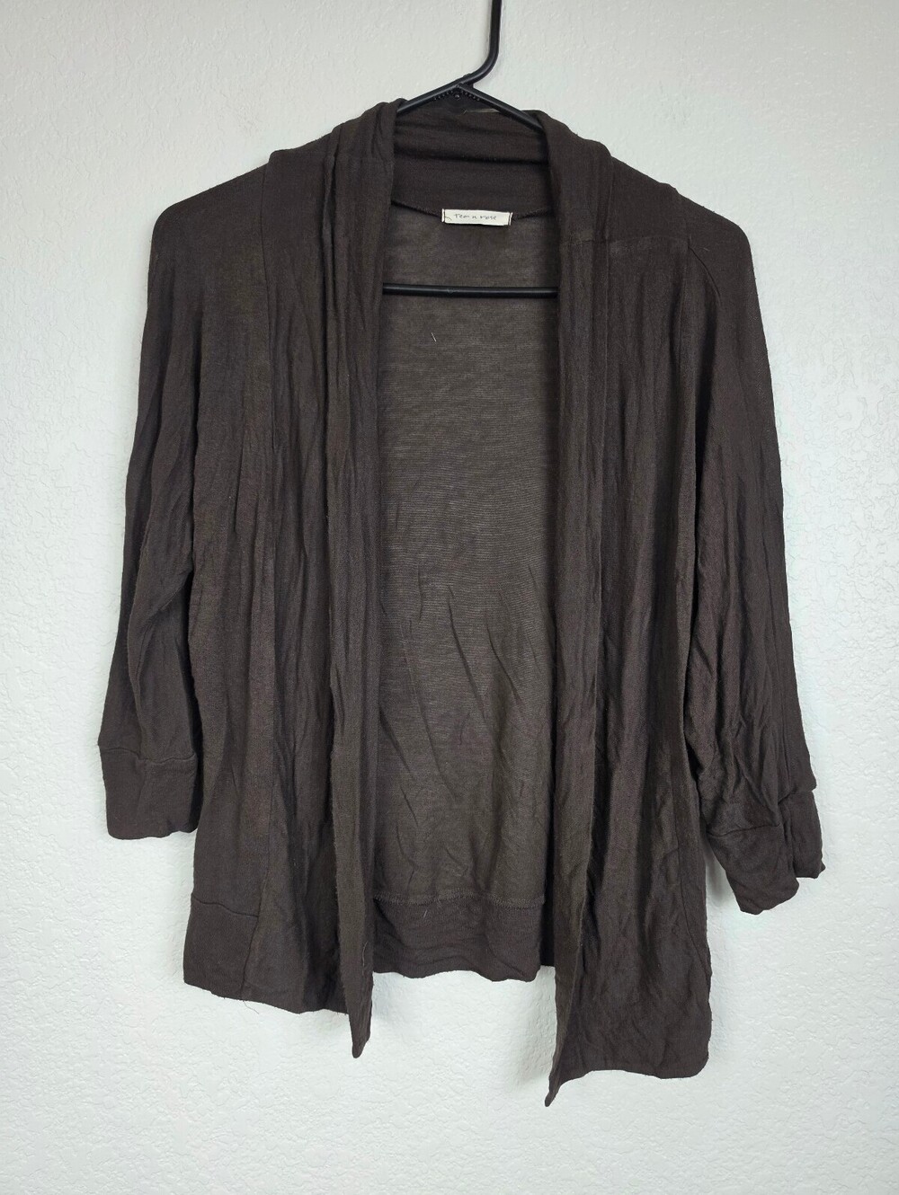 Medium Brown Lightweight Cardigan Sweater Y2K